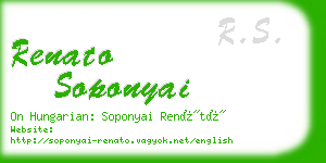 renato soponyai business card